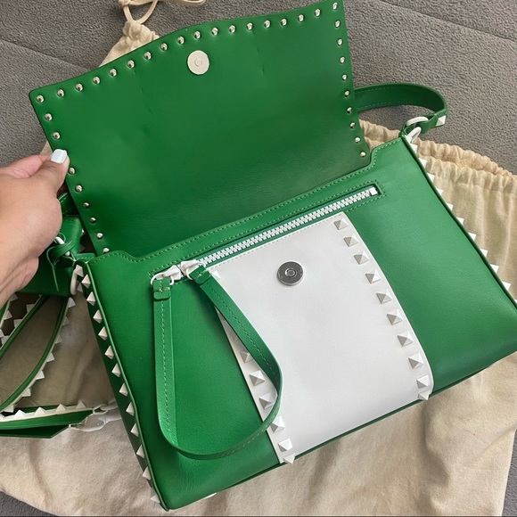 Valentino Free Colorblock Leather Satchel Bag - Picture 7 of 13